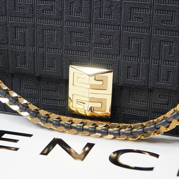 *FINAL SALE* Givenchy Medium 4G Bag in 4G Embroidered Canvas with Chain - Picture 3 of 14